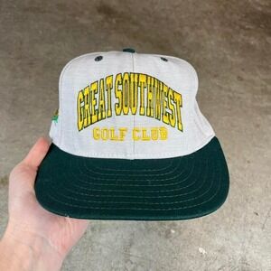 Green and white 90s Great Southwest Golf Club snapback hat